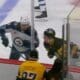 Pittsburgh Penguins Noel Acciari, hit by Brenden Dillon